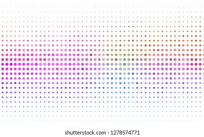 Light Multicolor, Rainbow vector cover with spots. Blurred decorative design in abstract style with bubbles. Pattern of water, rain drops.