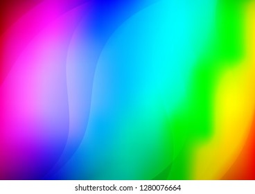 Light Multicolor, Rainbow vector cover with long lines. Blurred decorative design in simple style with lines. The pattern can be used for busines ad, booklets, leaflets