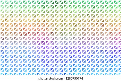 Light Multicolor, Rainbow vector cover in polygonal style. Decorative design in abstract style with triangles. Template for wallpapers.