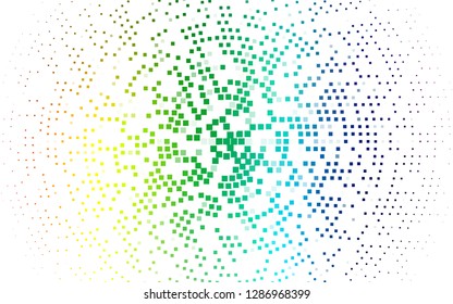 Light Multicolor, Rainbow vector cover in polygonal style. Rectangles on abstract background with colorful gradient. The template can be used as a background.