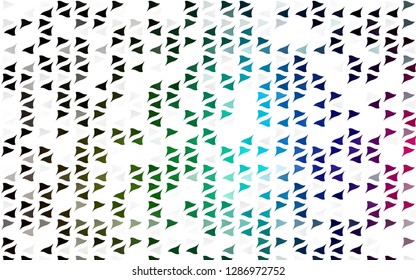 Light Multicolor, Rainbow vector cover in polygonal style. Decorative design in abstract style with triangles. Pattern for commercials.