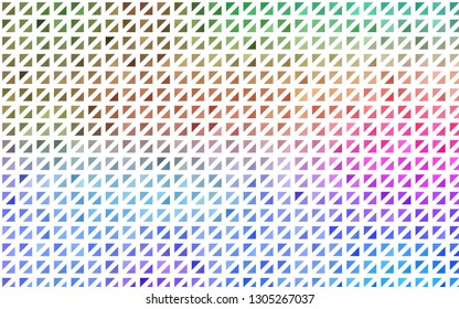 Light Multicolor, Rainbow vector cover in polygonal style. Triangles on abstract background with colorful gradient. Template for wallpapers.