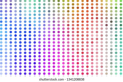 Light Multicolor, Rainbow vector cover with spots. Blurred decorative design in abstract style with bubbles. Template for your brand book.