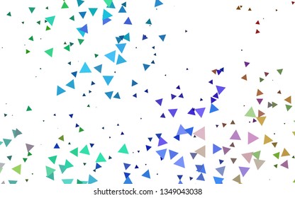 Light Multicolor, Rainbow vector cover in polygonal style. Triangles on abstract background with colorful gradient. Pattern for busines ad, booklets, leaflets