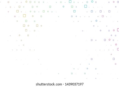 Light Multicolor, Rainbow vector cover with circles, cubes. Colorful illustration with circles, squares in nature style. Design for business adverts.
