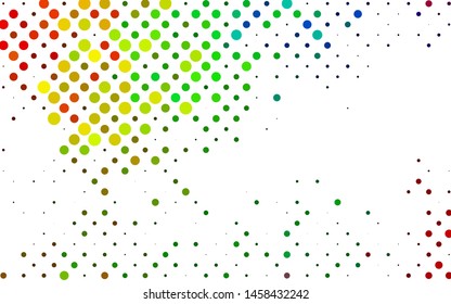 Light Multicolor, Rainbow vector cover with spots. Illustration with set of shining colorful abstract circles. Pattern for beautiful websites.