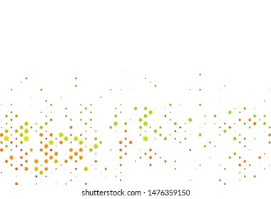 Light Multicolor, Rainbow vector cover with small and big stars. Decorative shining illustration with stars on abstract template. The pattern can be used for new year ad, booklets.