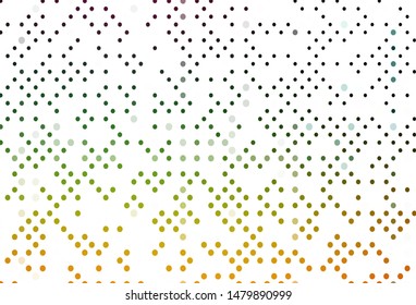 Light Multicolor, Rainbow vector cover with spots. Glitter abstract illustration with blurred drops of rain. Completely new template for your brand book.