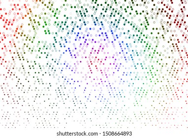 Light Multicolor, Rainbow vector cover with spots. Abstract illustration with colored bubbles in nature style. Pattern for beautiful websites.