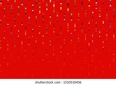 Light Multicolor, Rainbow vector cover with polygonal style. Beautiful illustration with rectangles and squares. Pattern for busines booklets, leaflets.