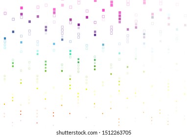 Light Multicolor, Rainbow vector cover with polygonal style. Beautiful illustration with rectangles and squares. Smart design for your business advert.