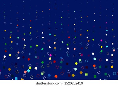 Light Multicolor, Rainbow vector cover with polygonal style. Glitter abstract illustration with rectangular shapes. Background for cell phones.