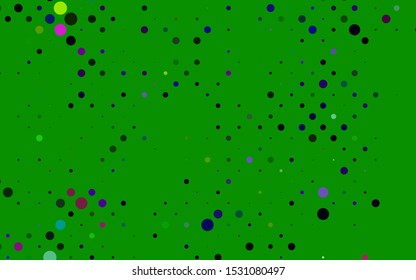 Light Multicolor, Rainbow vector cover with spots. Blurred bubbles on abstract background with colorful gradient. Template for your brand book.