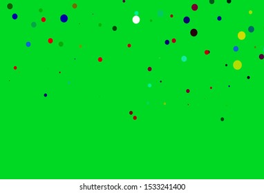 Light Multicolor, Rainbow vector cover with spots. Illustration with set of shining colorful abstract circles. Completely new template for your brand book.