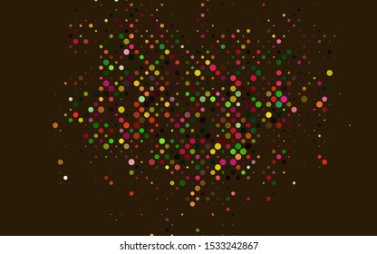 Light Multicolor, Rainbow vector cover with spots. Glitter abstract illustration with blurred drops of rain. Pattern for ads, booklets.