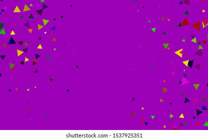 Light Multicolor, Rainbow vector cover in polygonal style. Decorative design in abstract style with triangles. Template for wallpapers.