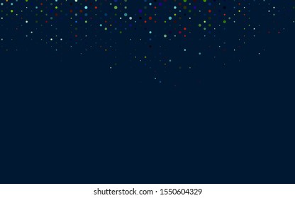 Light Multicolor, Rainbow vector cover with spots. Abstract illustration with colored bubbles in nature style. Design for business adverts.