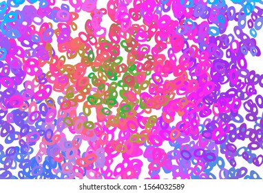 Light Multicolor, Rainbow vector cover with spots. Blurred decorative design in abstract style with bubbles. Pattern for beautiful websites.