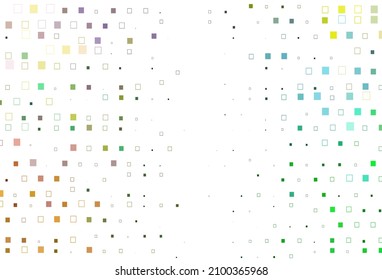 Multicolor claro, cubierta vectorial arco iris con estilo poligonal. Ilustración de gradiente abstracto con rectángulos. Patrón de folletos y volantes para empresas.