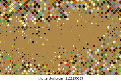 Light Multicolor, Rainbow vector cover with spots. Modern abstract illustration with colorful water drops. Pattern for ads, booklets.