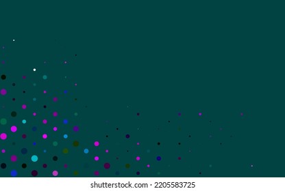 Light Multicolor, Rainbow vector cover with spots. Glitter abstract illustration with blurred drops of rain. Pattern for ads, leaflets.