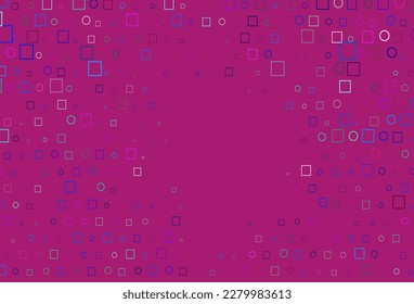 Light Multicolor, Rainbow vector cover with circles, cubes. Glitter abstract illustration with cubes, circles. Completely new template for your brand book.