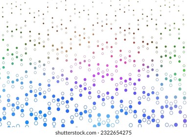 Light Multi color, Rainbow Vektorgrafik mit Flecken. Unscharfes dekoratives Design im abstrakten Stil mit Blasen. Design für Unternehmenswerbung.