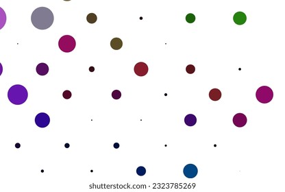 Multicolor claro, cubierta vectorial arco iris con manchas. Hermosa ilustración de color con círculos borrosos en estilo natural. Patrón de anuncios, folletos.