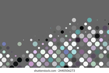 Multicolor claro, cubierta del vector del arco iris con las manchas. Diseño decorativo borroso en estilo abstracto con burbujas. Plantilla para tu libro de marca.