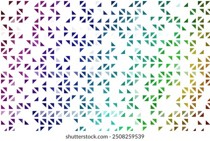 Light Multicolor, Rainbow vector cover in polygonal style. Glitter abstract illustration with triangular shapes. Pattern can be used for websites.