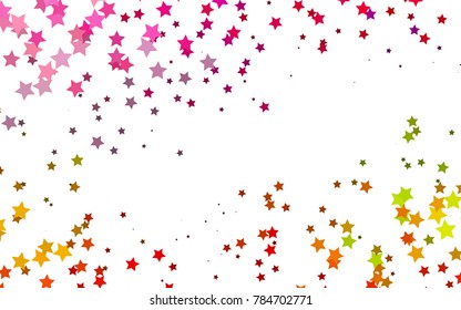 Light Multicolor, Rainbow vector cover with small and big stars. Glitter abstract illustration with colored stars. Best design for your ad, poster, banner. Light Multicolor, Rainbow vector cover with small and big stars. Glitter abstract illustration with colored stars. Best design for your ad, poster, banner.