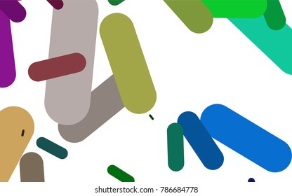 Light Multicolor, Rainbow vector cover with rounded stripes. Decorative shining illustration with lines on abstract template. The pattern can be used as ads, poster, banner for medicine.