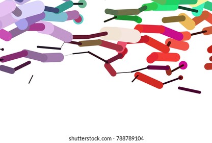 Light Multicolor, Rainbow vector cover with rounded stripes. Shining colored illustration with rounded stripes. The pattern can be used for medical ad, booklets, leaflets