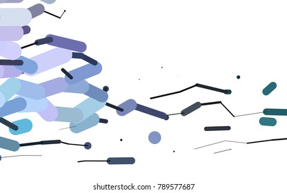 Light Multicolor, Rainbow vector cover with rounded stripes. Glitter abstract illustration with colored sticks. The template can be used as a background.