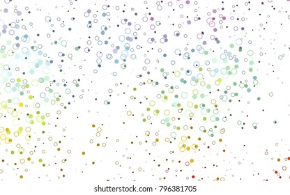 Light Multicolor, Rainbow vector  cover with spots. Blurred decorative design in abstract style with bubbles. Beautiful design for your business natural advert.