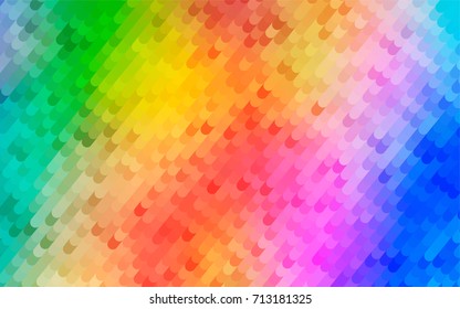 Light Multicolor, Rainbow vector crooked abstract pattern. Shining illustration, which consist of curved lines. A completely new design for your business.