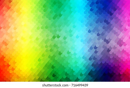 Light Multicolor, Rainbow vector crooked abstract pattern. Colorful abstract illustration with gradient crooked lines. The best curved design for your business.