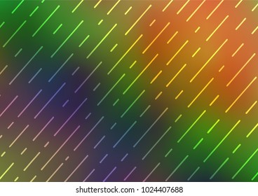 Light Multicolor, Rainbow vector doodle blurred template. A vague abstract illustration with doodles in Indian style. The template can be used as a background for cell phones.