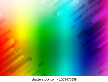 Light Multicolor, Rainbow vector doodle blurred template. Ethnic elegant natural pattern with gradient. A new texture for your design.