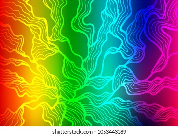 Light Multicolor, Rainbow vector doodle blurred pattern. A vague abstract illustration with doodles in Indian style. Hand painted design for web, wrapping, wallpaper.