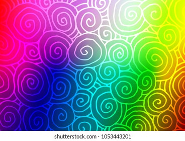 Light Multicolor, Rainbow vector doodle blurred background. Modern geometrical abstract illustration with doodles. The template can be used as a background for cell phones.