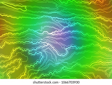 Light Multicolor, Rainbow vector doodle blurred pattern. Colorful abstract illustration with lines in Asian style. Hand painted design for web, leaflet, textile.