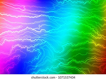 Light Multicolor, Rainbow vector doodle blurred pattern. Doodles on blurred abstract background with gradient. The pattern can be used for wallpapers and coloring books.