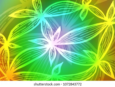 Light Multicolor, Rainbow vector doodle blurred template. Brand-new colored illustration in blurry style with doodles. The pattern can be used for wallpapers and coloring books.