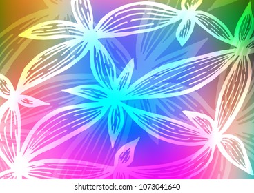 Light Multicolor, Rainbow vector doodle blurred pattern. Modern geometrical abstract illustration with doodles. Brand-new design for your business.