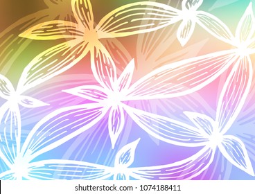 Light Multicolor, Rainbow vector doodle blurred background. Blurred decorative design in Indian style with Zen tangles. The pattern can be used for wallpapers and coloring books.