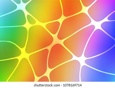 Light Multicolor, Rainbow vector doodle blurred pattern. Geometric doodle illustration in Origami style with gradient. The completely new template can be used for your brand book.