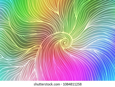 Light Multicolor, Rainbow vector doodle blurred background. Glitter abstract illustration with doodles and Zen tangles. The template can be used as a background for cell phones.