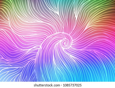 Light Multicolor, Rainbow vector doodle blurred template. Glitter abstract illustration with doodles and Zen tangles. A completely new design for your business.