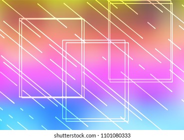 Light Multicolor, Rainbow vector doodle blurred pattern. Modern geometrical abstract illustration with doodles. The pattern can be used for heads of websites and designs.